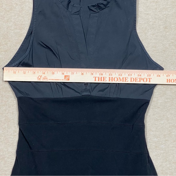 Zara Woman sleeveless black mini dress Sz.Med. lined•side zip• LBD - Picture 5 of 9